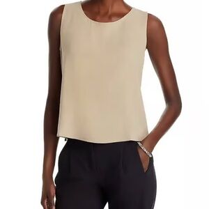 EILEEN FISHER 
Silk Ballet Neck Shell Top - Briar  L